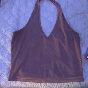 Women's Halter Top in blush darkish pink